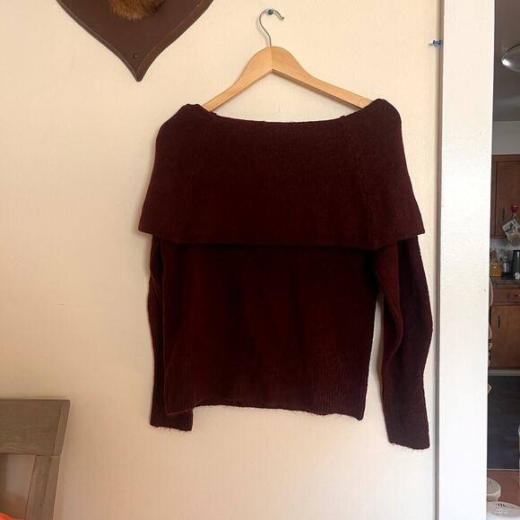 NWT BeachLunchLounge Womens Marilyn Priscilla Sweater Rib-Knit Merlot‎ Size XS - Picture 2 of 11